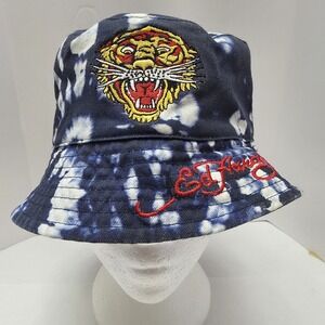 Ed Hardy Bucket Hat Tie Dye Tiger Embroidered‎ Logo Y2K Tattoo Streetwear